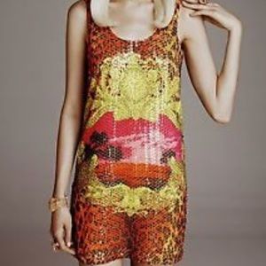 Tropical Versace for H&M sequin dress NWOT Size 2!
